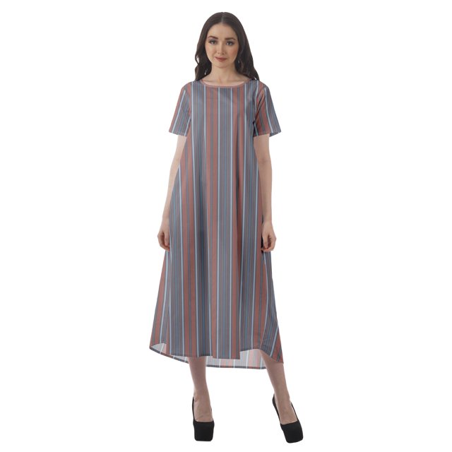 Moomaya Robes d'Été pour Femmes Imprimées Grande Taille en Coton Flex Robes pour Dames