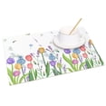 thumbnail image 3 of SUNOLIFE Spring Tulip Floral Placemats Flower Linen Fabric Table Mats Set of 4 for Dining Table Decorations 12x18 inch, 3 of 5
