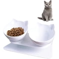 thumbnail image 1 of Comedero para gatos, comedero doble para gatos con soporte elevado inclinado 15°. Comederos para gatos, comedero para gatos Comedero elevado, para gatos y perros pequeños Xemadio MZQ-0988-2, 1 of 8