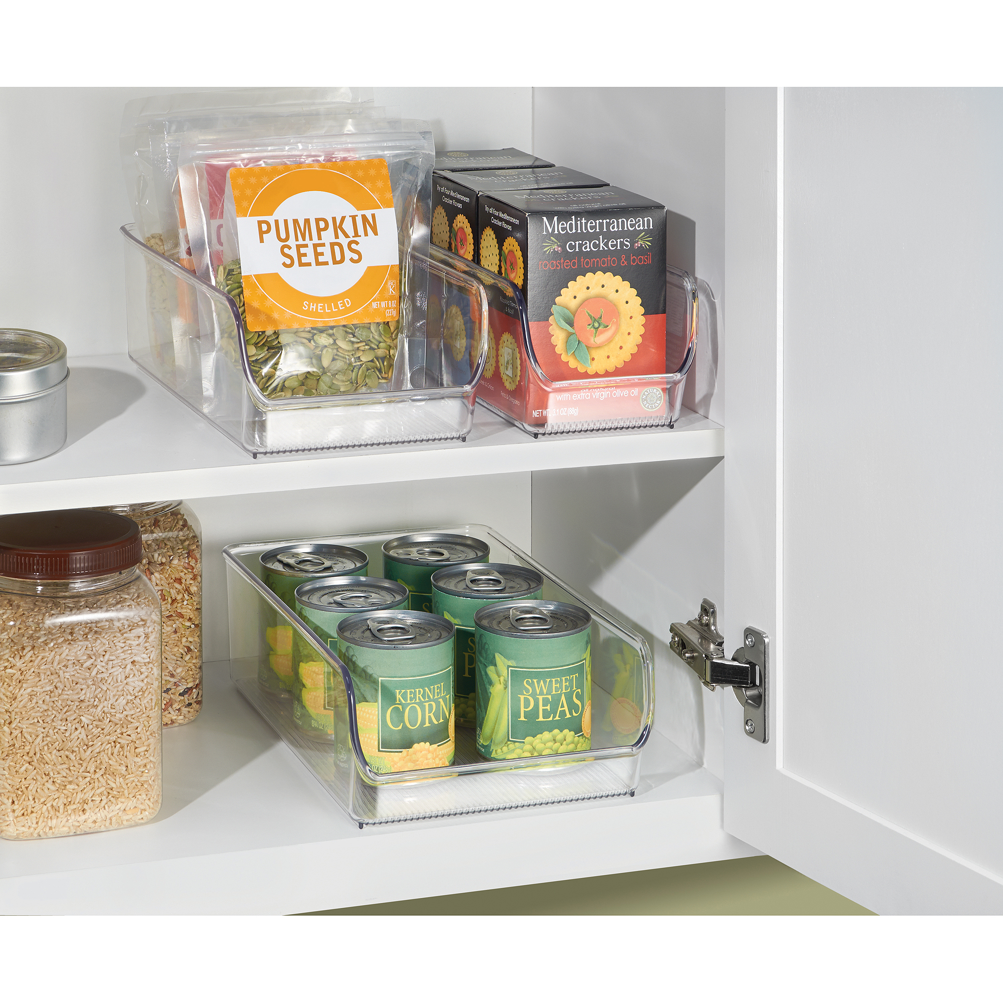 iDesign Linus Refrigerator and Freezer Storage Organizer Bins for Kitchen, Clear - image 3 of 10
