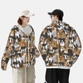 thumbnail image 3 of KLL Cute Puppy Print Men's Women’s UPF 50+ Sun Protection Outdoor Hoodie Jacket Long Sleeve Fishing Hiking Performance Shirt-3X-Large, 3 of 6