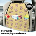 thumbnail image 4 of Pink Cute Pig Polka Dots Mats Back Seat Protectors, Car Seat Protector Vehicle Organizers Waterproof Cover Back Seat Cover for Kids with 3 Storage Pockets 2 Pack, 4 of 5