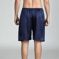 thumbnail image 6 of SOOMLON Men Pajama Shorts Big and Tall Lightweight Elastic Waist Boxer Shorts Cooling Silk Nightwear Travel Clothes, 6 of 7