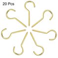 thumbnail image 2 of Uxcell 3.3" Small Screw Eye Hooks Self Tapping Screws Carbon Steel Golden 20Pcs, 2 of 4