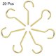 thumbnail image 2 of Ganchos de ojo de tornillo pequeños Uxcell de 3.3" con tornillos autorroscantes de acero al carbono dorado 20 piezas, 2 of 4