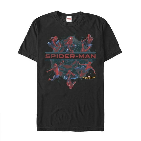 Men's Marvel Spider-Man: Homecoming Poses Graphic Tee Black Large