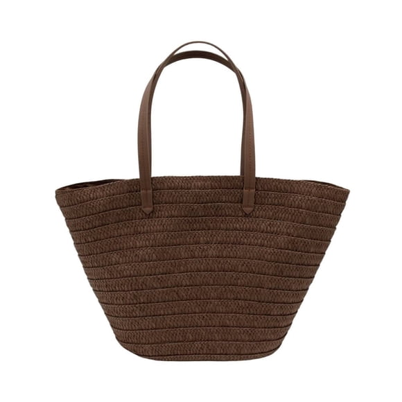 Bolsa Ocean Pacific para Mujer Tote con Asa Larga, Para Playa, con Forro y Lurex Café