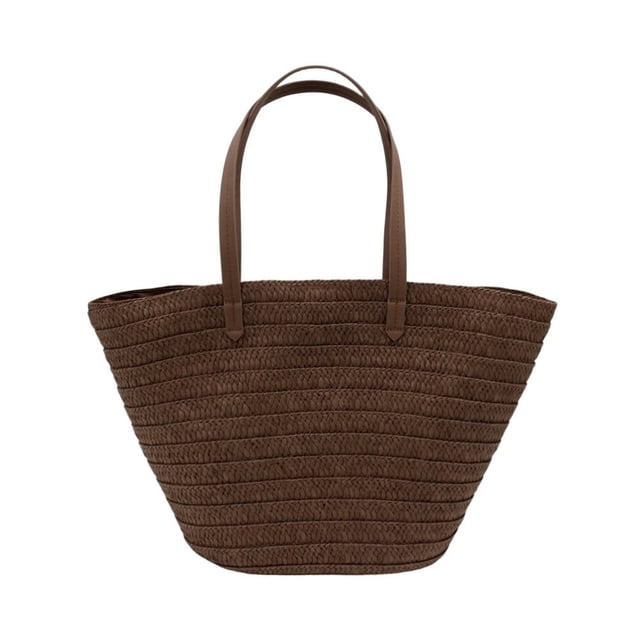 Bolsa Ocean Pacific para Mujer Tote con Asa Larga, Para Playa, con Forro y Lurex Café