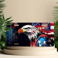 thumbnail image 6 of 1 Pcs 2D Flat License Plate Covers & Frames, American Eagle with Cityscape For Decorative Front, Waterproof For Decoration Aluminum License Plate Covers & Frames Cover For Men Women, 12" X 6", 6 of 7