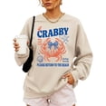 thumbnail image 5 of If Crabby Please Return to the Beach Sweatshirt Funny Coastal Crab Crewneck for Women Kids Family Sand Sweatshirt Adult X-L, 5 of 8