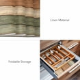 thumbnail image 6 of Placemats 1 Pack, Farmhouse Sage Green Brown Woven Placemat, Linen Place Mats for Kitchen/Dining Tables, Vintage Wooden Striped Washable Table Mats for Party, 6 of 8