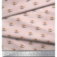 thumbnail image 3 of Soimoi Pink polyester Crepe Fabric Stripe & Kangaroo Animal Printed Craft Fabric by the Yard 42 Inch Wide, 3 of 3