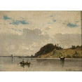 thumbnail image 2 of Aleksander Swieszewski 24x19 Black Ornate Framed Double Matted Museum Art Print Titled: River (Lake) Landscape, 2 of 5