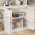 thumbnail image 5 of RichYa 31.5W Buffet Cabinet Credenza & Sideboard,Farmhouse Double-Door Storage Coffee Bar for Dining Room,White, 5 of 6