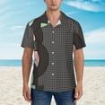 thumbnail image 2 of Rateoe Vinyl Records Pattern Men’s Hawaiian Shirt – Short Sleeve Button-Down Tropical Beach Shirt, Lightweight & Breathable Casual Aloha Shirt with Pocket,X-Large, 2 of 7