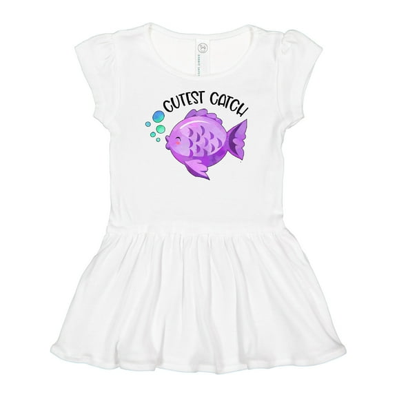 Inktastic Cutest Catch Cute Purple Fish Girls Baby Dress