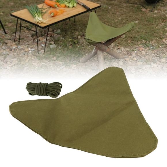 Noref Tabouret de Camping Portable en Tissu Imperméable, Tabouret Trépied Pliant Fait Main pour Camping en Plein Air Randonnée
