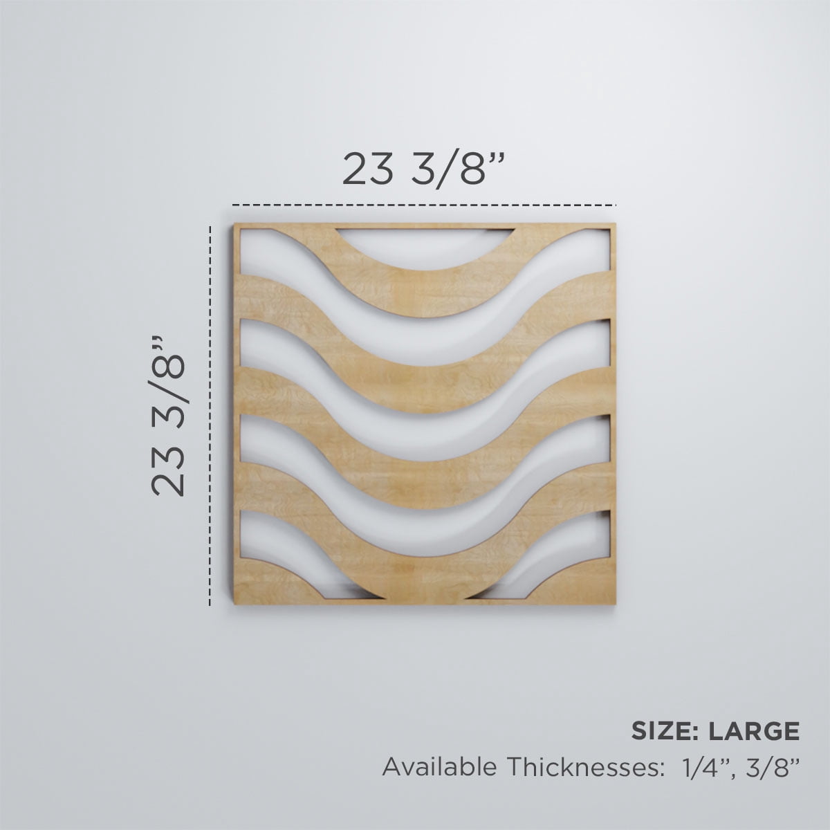 Ekena Millwork 23 3/8"W x 23 3/8"H x 1/4"T Large Parker Decorative Fretwork Wood Wall Panels, Wood (Paint Grade)