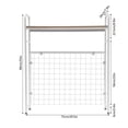 thumbnail image 4 of Desktop Bookshelf Desk Storage Shelf with Grid Office Table Computer Rack White, 4 of 17