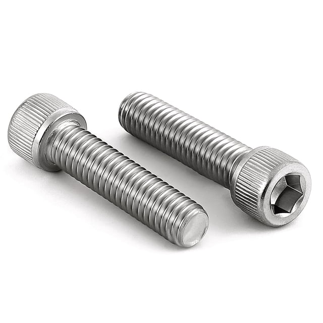 M8-1.25 x 65mm Socket Head Cap Screws Bolts, Allen Socket Drive, Stainless Steel 18-8 (304), Full Thread, Bright Finish, Machine Thread, 10 PCS