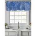 thumbnail image 4 of Blue Geometric Curtain Valances for Windows, Modern Minimalism Abstract Striped Kitchen Valance Window Treatment, Light Filtering Block Curtains for Bathroom/Bedroom/Living Room 54'' x 18'', 4 of 9