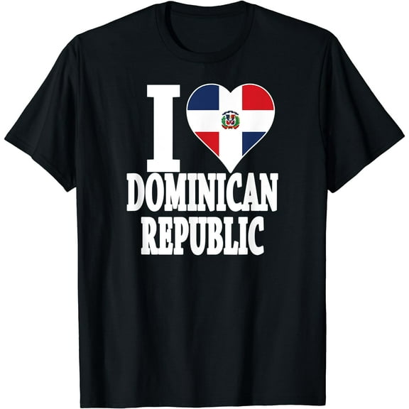 Dominican Republic flag t-shirt I love Dominican Republic