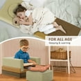 thumbnail image 2 of BCBYou 8 Pcs Kids Sofa Couch, Linor Modular Toddler Couch for Playroom Brown, 2 of 7