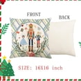 thumbnail image 2 of Nutcracker Pillow Covers Christmas Tree Pillow Cases Decorative Throw Pillows 16 x 16 Inch Set of 4 Xmas Winter Holiday Pillow Cushion Case Covers for Sofa Couch Green, 2 of 4