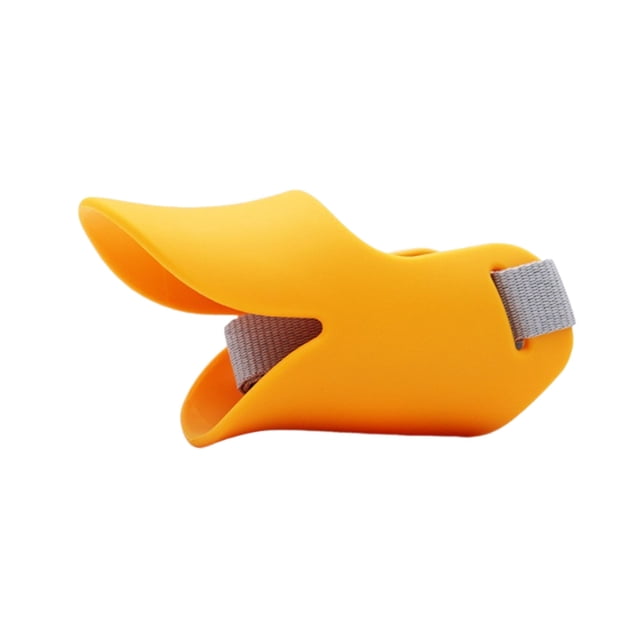 Wdhugt Silicone Dog Muzzle For Small Dogs Orange Color Adjustable Nylon Strap Prevents Biting And Chewing Orange