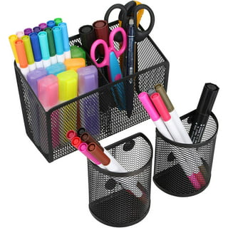3 Grids Hexagon Pen Holder Space Saving Plastic Teen School Pencil Caddy  for Students