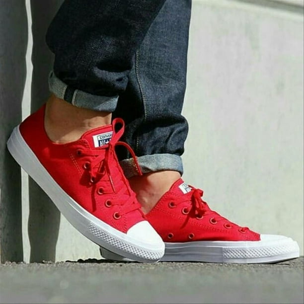 Tenis Converse Chuck Taylor Ox II Hombre Choclo Lunarlon rojo 27 CONVERSE Chuck Taylor Bodega Aurrera en linea