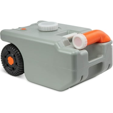 Hike Crew 6 Gallon Portable RV Sewer System Holding Tank, Gray Metal, Medium