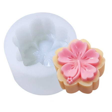 

Chinese Style Snowy Mooncake Silicone Mold DIY for Creative Mung Bean Pastry Heart Baking Mold Handmade Soap Mold for Ch