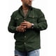thumbnail image 3 of Camisa de pana para hombre, camisa informal de manga larga, chaqueta de hombre, camisa de corte regular con botones y bolsillo con solapa, 3 of 5
