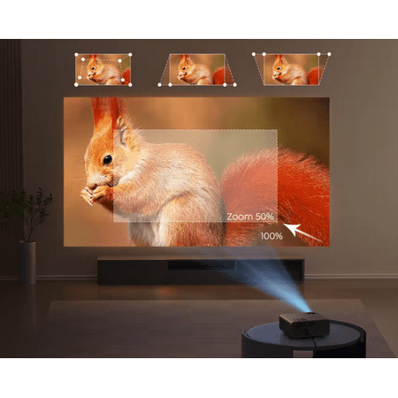 Yaber - Buffalo Pro U9 1080P Wireless Entertainment Projector with Bonus Screen - Black