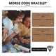 thumbnail image 5 of 2 unids Acero inoxidable Morse Código Número Pareja Letra Pulseras Mano Joyería, 5 of 6