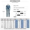 thumbnail image 3 of JustVH Women's Mid Rise Ripped Jeans Skinny Destroyed Denim Pants, 3 of 3