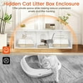 thumbnail image 3 of Topcobe Cat Litter Box Enclosure for 2 Cats with Double Rooms and Sisal Scratching Mat, Cat Condo, Cat Houses for Indoor Cats-White, 3 of 8