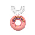 thumbnail image 1 of Cepillo de dientes de viaje infantil en forma de U de baño con mango Cepillo de dientes manual de silicona para bebés para el cuidado de la boca de 2 a 6 años, rosa Guardurnaity HA009179-01B, 1 of 6