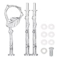 thumbnail image 1 of Uxcell 3 Juegos de Soporte para Bandeja de Pastel con Mango de Placa Hardware de 3 Niveles Hojas Plateadas, 1 of 6
