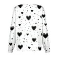 thumbnail image 4 of Valentine's Day Scrub Jacket for Women Snap Front Long Sleeve Nursing Uniform Cute Love Heart Graphic Workwear Jacket with Pockets 2026 White 4XL, 4 of 4