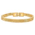 thumbnail image 1 of Sonducket de 19 cm/21 cm, brazalete de acero de titanio, estilo europeo americano, cadena de mano de quilla trenzada de moda para hombres con Ropa, zapatos y accesorios Miscelánea Oro 19CM Sonducket AP014719-01, 1 of 6
