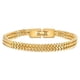 thumbnail image 2 of Brazalete Qarigey de acero de Titanio estilo europeo americano cadena de mano trenzada moda para hombres Oro 19CM, 2 of 6