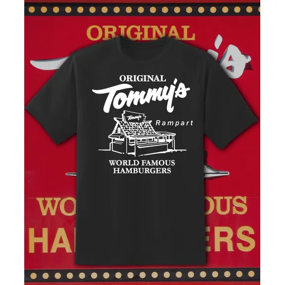 VINTAGE Tommy's Burgers Logo shirt 6 Sizes Youth Med- Adult 6XL! Fast Ship!