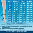 thumbnail image 3 of Extra Large Opaque Unisex Compression Stockings 20-30mmHg - Beige, 5XL, 3 of 10