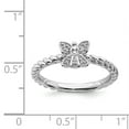 thumbnail image 5 of Sterling Silver Stackable Expressions Polished Diamond Angel Ring, 5 of 5