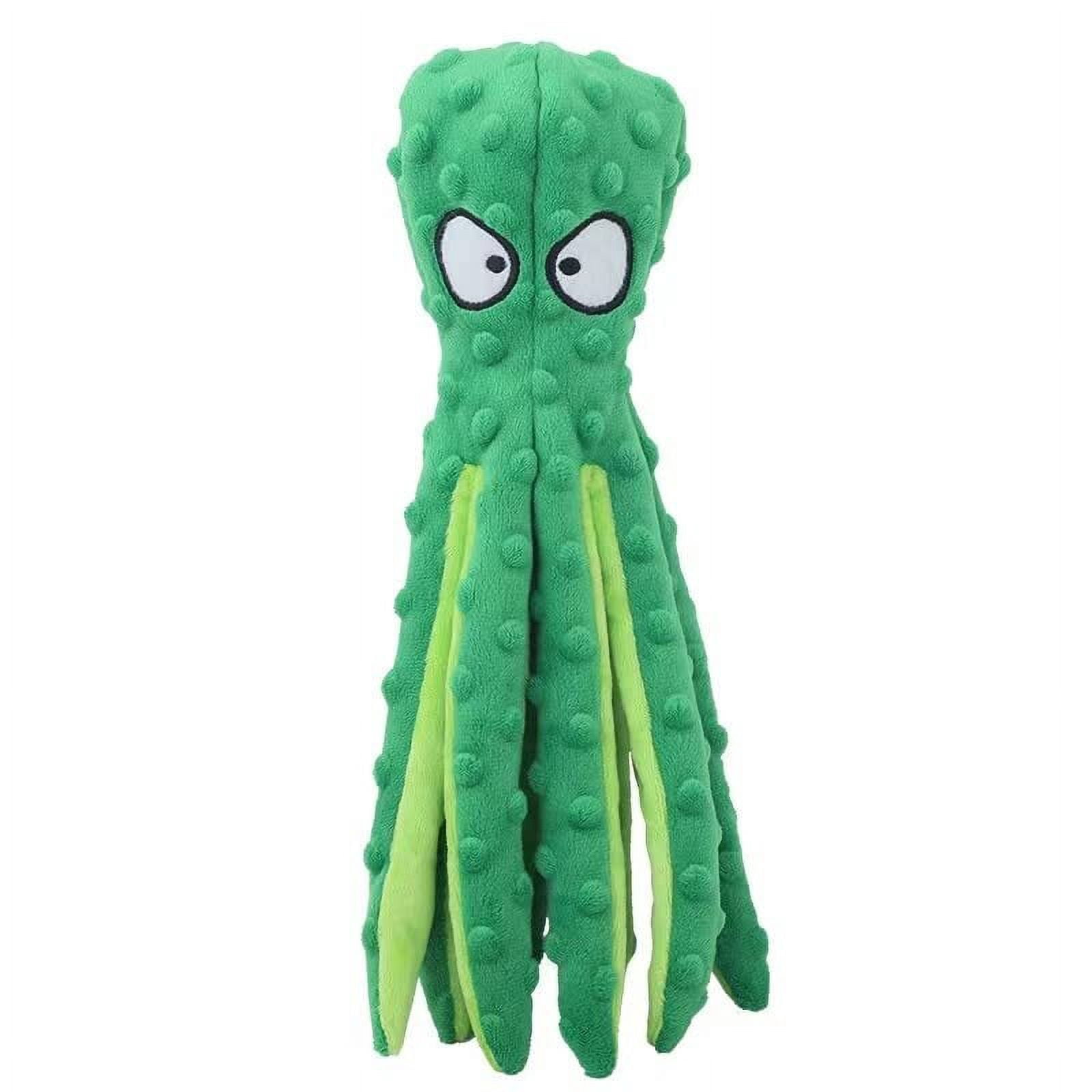 Squeaky Dog Toys for Large Dogs, No Stuffing Crinkle Paper Plush Dog Toys for Puppy Teething, Dog Toys, Durable Interactive Dog Toys for Small Medium Dogs, Dog Squeaky Octopus Toys(4 Pack)