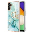 thumbnail image 2 of SaniMore for Samsung Galaxy A14 5G 6.6" 2023 Case with 360 Degree Rotating Metal Ring Shockproof TPU Backplane Marble Pattern Luxury Fashion Anti-drop Cover For Galaxy A14 5G, Green, 2 of 4