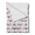 thumbnail image 2 of Geometric Soft Flannel Fleece Throw Blanket, Chevron Ikat in Pastel Soft Toned Zigzags Crossed Triangles Design, Cozy Plush for Indoor and Outdoor Use, 60" x 80", Multicolor, by Ambesonne, 2 of 5