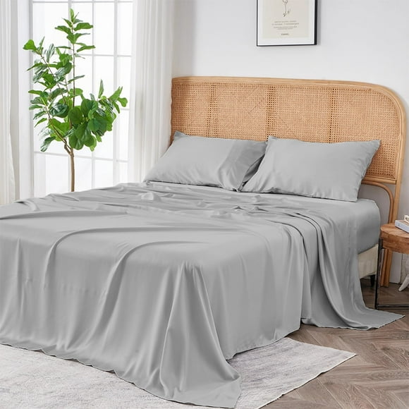 Sijo AiryWeight Tencel Sheet Set, 100% Lyocell Derived from Eucalyptus, Buttery Soft, Architectural Digest 2022 Best Cooling Sheets Winner - 3pc - 2 Pillowcases 1 Fitted (Dove, Queen)